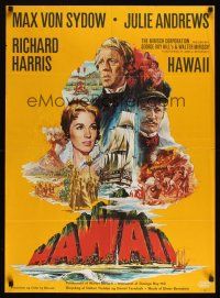 8y274 HAWAII Danish '66 Julie Andrews, Max von Sydow, Richard Harris, Mascii art!