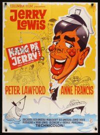 8y279 HOOK, LINE & SINKER Danish '69 Lundvald art of Jerry Lewis, Peter Lawford, Anne Francis!