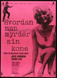 8y280 HOW TO MURDER YOUR WIFE Danish '65 Jack Lemmon, sexy Virna Lisi, the most sadistic comedy!