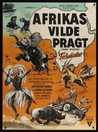 8y296 SAVAGE SPLENDOR Danish '51 Armand Denis African jungle expedition, different Wenzel art!