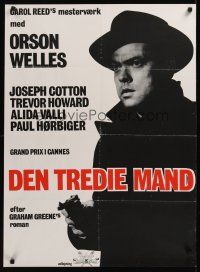 8y305 THIRD MAN Danish R60s image of Orson Welles with gun, classic film noir!