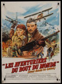 8y086 HIGH ROAD TO CHINA French 15x21 '83 different Jean Mascii art of Tom Selleck & Armstrong!