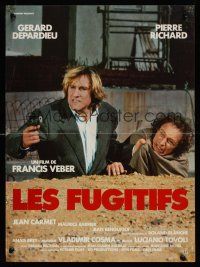 8y091 LES FUGITIFS French 15x21 '86 Gerard Depardieu, Pierre Richard, wacky image!