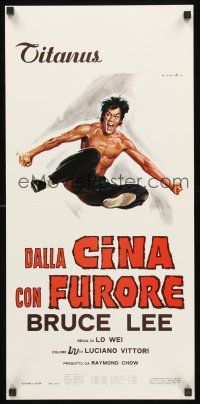 8y688 CHINESE CONNECTION Italian locandina R70s Lo Wei's Jing Wu Men, Bruce Lee, art by Ciriello!