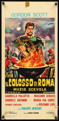 8y716 HERO OF ROME Italian locandina '64 art of gladiator Gordon Scott by Renato Casaro!