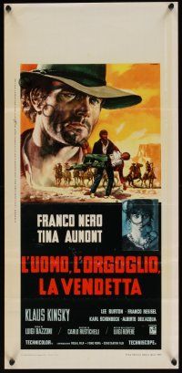 8y744 PRIDE & VENGEANCE Italian locandina '68 Casaro art of Franco Nero as Django!