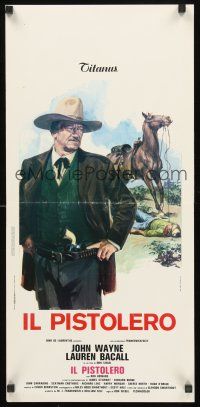 8y751 SHOOTIST Italian locandina '76 different Averardo Ciriello artwork of cowboy John Wayne!