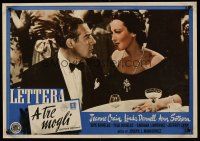 8y665 LETTER TO THREE WIVES Italian 13x18 pbusta '49 Linda Darnell at dinner with Paul Douglas!