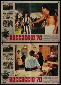 8y630 BOCCACCIO '70 4 Italian photobustas '62 Fellini, Visconti, Mario Monicelli!