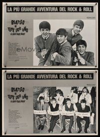 8y642 HARD DAY'S NIGHT 4 Italian photobustas R82 great images of The Beatles, rock & roll classic!