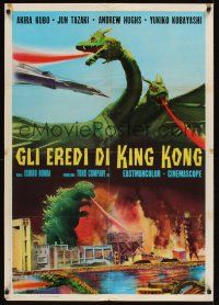 8y607 DESTROY ALL MONSTERS Italian lrg pbusta '69 Ishiro Honda's Kaiju Soshingeki, Godzilla!