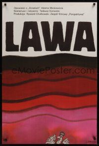 8y170 LAVA Polish 27x38 '89 Tadeusz Konwicki's Lawa. cool Jan Lenica art!
