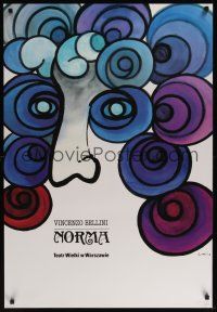 8y176 NORMA stage play Polish 27x38 '92 colorful abstract Jan Lenica art of woman!