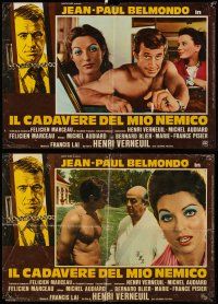 8y631 BODY OF MY ENEMY 9 Italian photobustas '76 Jean-Paul Belmondo, Henri Verneuil!