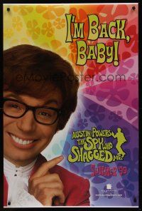 8z042 AUSTIN POWERS: THE SPY WHO SHAGGED ME teaser DS 1sh '99 Mike Myers as Austin Powers!