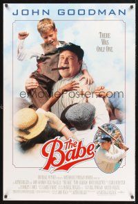 8z044 BABE DS 1sh '92 great image of John Goodman as Ruth, greatest baseball player of all-time!