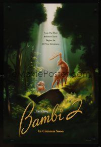 8z053 BAMBI II advance DS 1sh '06 Walt Disney, cute cartoon art from sequel!