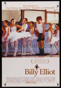 8z114 BILLY ELLIOT advance DS 1sh '00 Jamie Bell, Julie Walters, the boy just wants to dance!