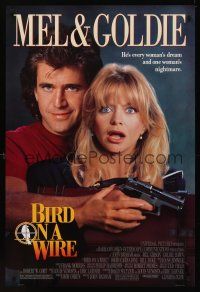 8z115 BIRD ON A WIRE DS 1sh '90 great close up of Mel Gibson & Goldie Hawn!