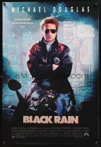 8z120 BLACK RAIN 1sh '89 Ridley Scott, Michael Douglas is an American cop in Japan!