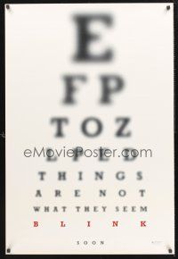 8z131 BLINK style A teaser 1sh '94 Madeleine Stowe, cool fuzzy image of eye chart!
