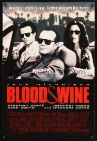 8z133 BLOOD & WINE 1sh '96 Jack Nicholson, Jennifer Lopez, Stephen Dorff