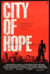 8z236 CITY OF HOPE DS 1sh '91 John Sayles, you buy your way in and fight your way out!