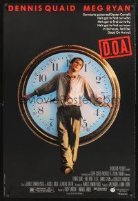 8z291 D.O.A. 1sh '88 cool image of Dennis Quaid as the hands of a clock!