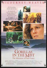 8z491 GORILLAS IN THE MIST DS 1sh '88 Sigourney Weaver as Dian Fossey, in the jungle!