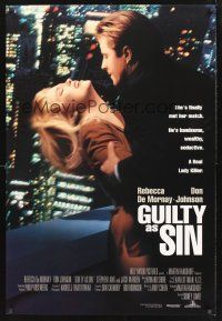 8z504 GUILTY AS SIN int'l DS 1sh '93 Rebecca De Mornay, Don Johnson, directed by Sidney Lumet!