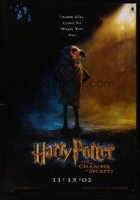 8z511 HARRY POTTER & THE CHAMBER OF SECRETS teaser 1sh '02 Dobby has come to warn you!