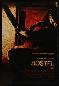 8z525 HOSTEL advance DS 1sh '05 Jay Hernandez, creepy image from Eli Roth gore-fest!