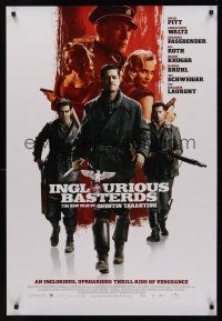 8z542 INGLOURIOUS BASTERDS int'l DS 1sh '09 Quentin Tarantino, Nazi-killer Brad Pitt!