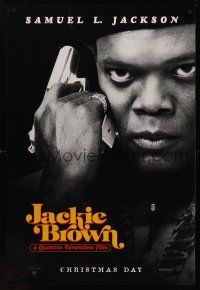 8z552 JACKIE BROWN teaser 1sh '97 Quentin Tarantino, cool image of Samuel L. Jackson!