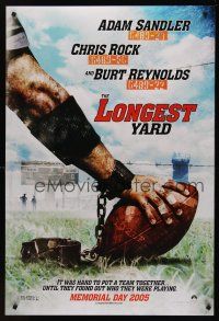 8z579 LONGEST YARD teaser DS 1sh '05 Adam Sandler, Chris Rock, Burt Reynolds, football!