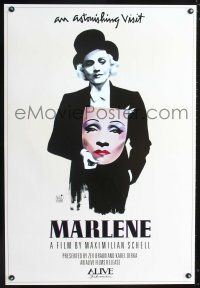 8z590 MARLENE 1sh '86 Dietrich biography directed by Max Schell, art by Michaele Vollbrach!