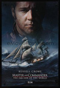 8z593 MASTER & COMMANDER style A advance DS 1sh '03 Russell Crowe, Peter Weir!