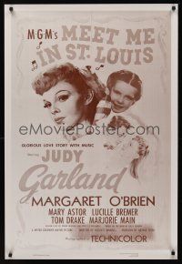 8z596 MEET ME IN ST. LOUIS 1sh R90 Judy Garland, Margaret O'Brien, classic musical!