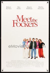 8z597 MEET THE FOCKERS DS 1sh '04 Robert De Niro, Ben Stiller, and Dustin Hoffman!