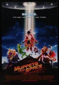 8z608 MUPPETS FROM SPACE DS 1sh '99 cool image of sci-fi Kermit, Miss Piggy, Fozzie Bear & Animal!
