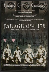 8z641 PARAGRAPH 175 arthouse 1sh '00 Rob Epstein, WWII, gays in concentration camp!