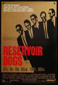 8z659 RESERVOIR DOGS 1sh '92 Quentin Tarantino, Harvey Keitel, Steve Buscemi, Chris Penn