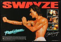 8z665 ROAD HOUSE video 1sh '89 full-length Patrick Swayze is the best bouncer in the business!