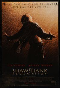 8z685 SHAWSHANK REDEMPTION advance DS 1sh '94 Tim Robbins, Morgan Freeman, written by Stephen King!