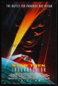 8z714 STAR TREK: INSURRECTION advance DS 1sh '98 Patrick Stewart as Captain Picard, Jonathan Frakes