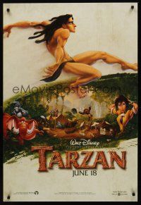 8z729 TARZAN advance DS 1sh '99 cool Walt Disney jungle cartoon, from Edgar Rice Burroughs story!