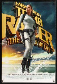 8z746 TOMB RAIDER THE CRADLE OF LIFE advance DS 1sh '03 sexy Angelina Jolie in spandex!