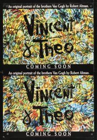 8z772 VINCENT & THEO teaser 1sh '90 Robert Altman, Tim Roth as Vincent van Gogh, cool artwork!