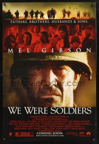 8z777 WE WERE SOLDIERS advance DS 1sh '02 close-up of Vietnam soldier Mel Gibson!