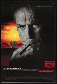 8z782 WHITE HUNTER, BLACK HEART DS 1sh '90 super close up of Clint Eastwood as director John Huston!